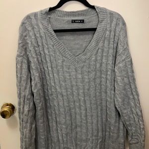Women’s grey sweater dress